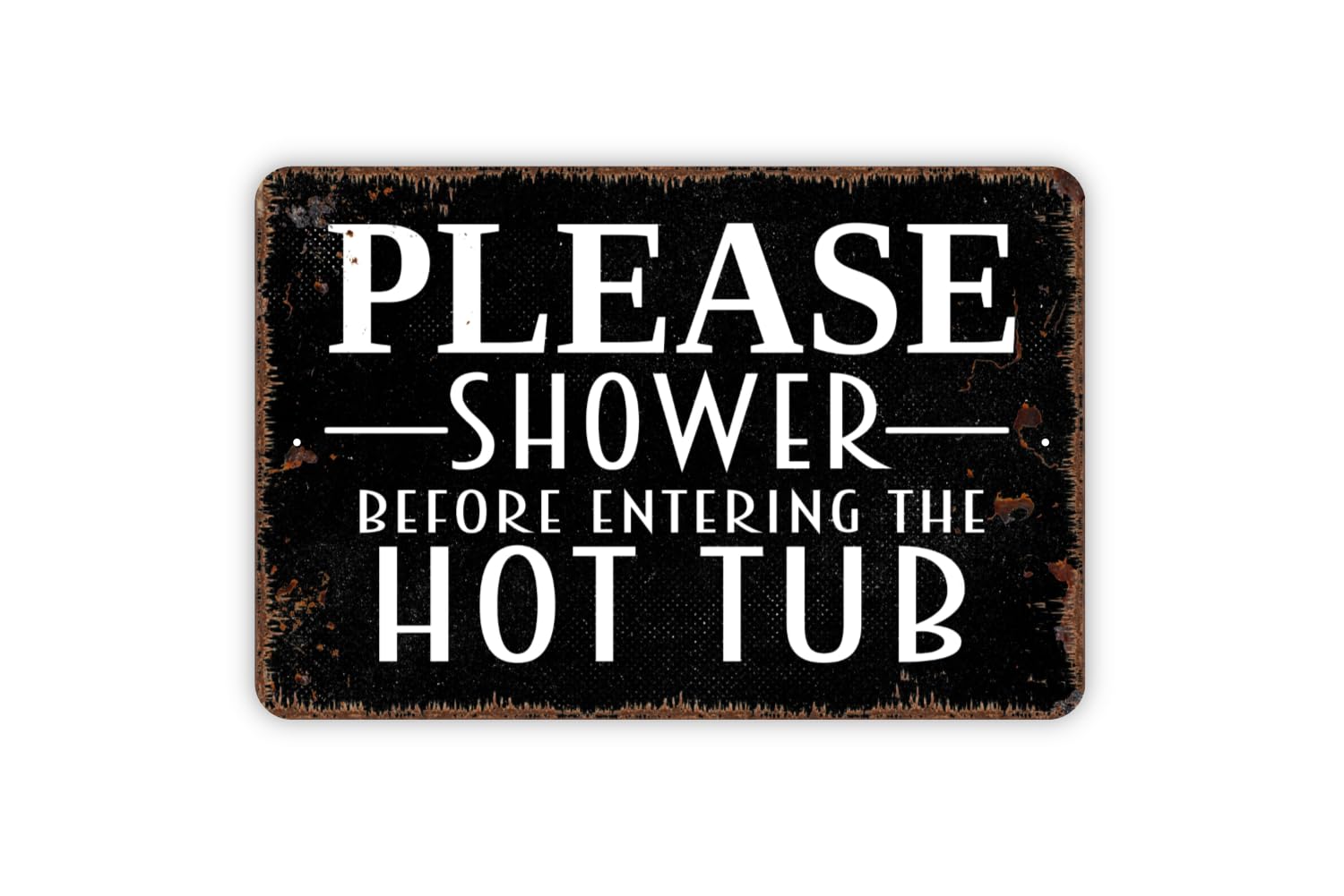 distressed black metal sign 8x12 for indoor outdoor use