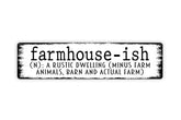 Distressed White With Black Edge farmhouse ish metal street sign plaque indoor outdoor use