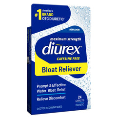 Diurex Max 24 Water Caplets bottle label