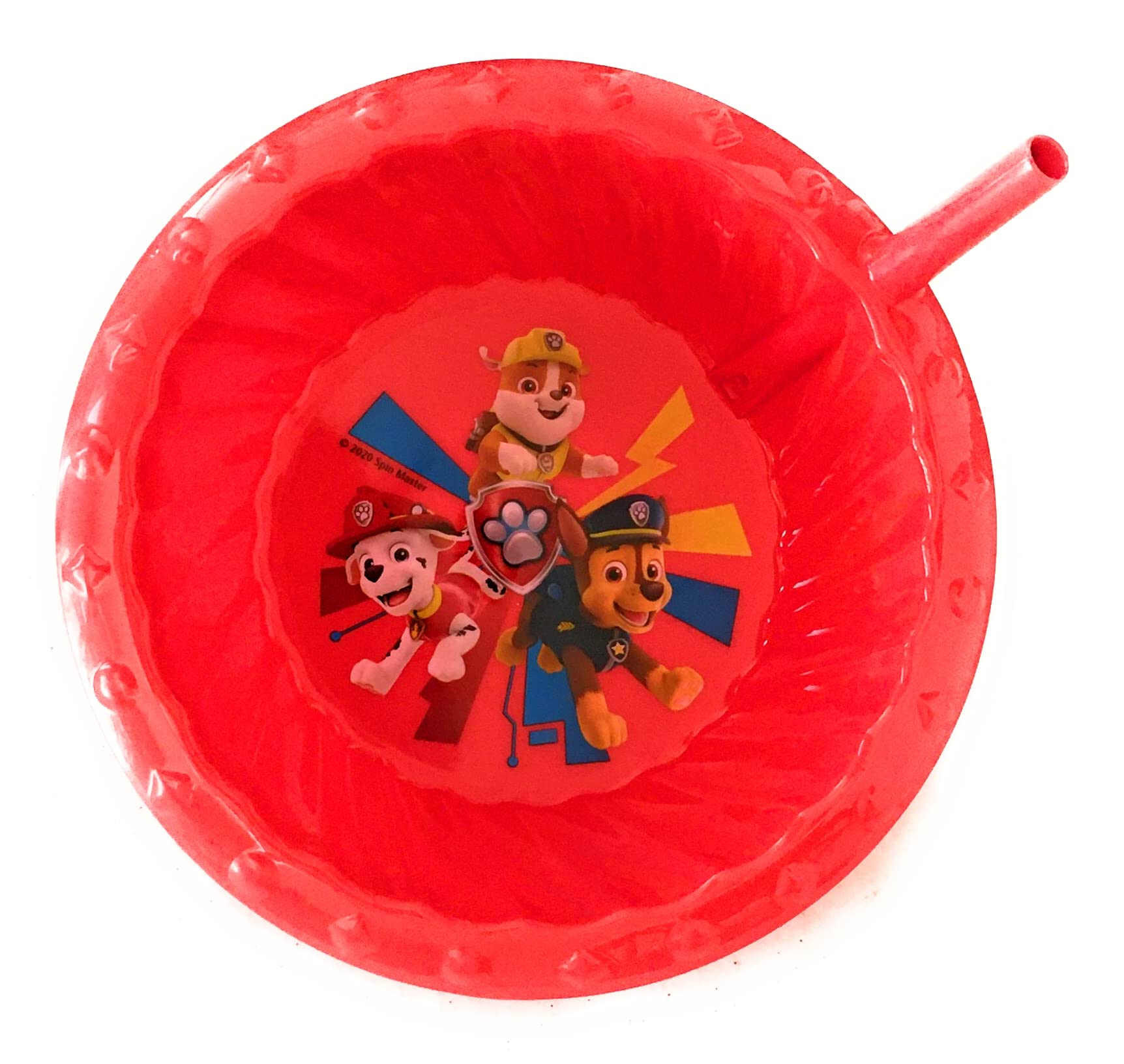 Diversdealz Paw Patrol sipper bowl red with straw