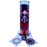 Divine Reversal X3 Seal of Power candle with black and red wax
