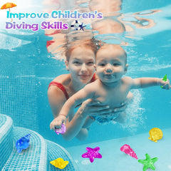 Acrylic non-toxic diving gems for kids sinking to pool bottom
