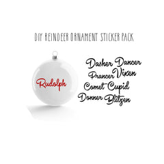 DIY Christmas Ornament Stickers vinyl name decal for ornaments