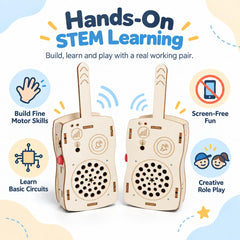 DIY wooden walkie talkie kit packaging image