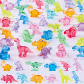 DIYDEC 120Pcs mini resin dinosaurs set colorful decorative figures for dollhouse