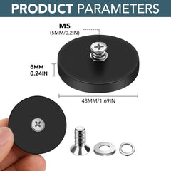 Round magnet base 1.69 inch diameter with rubber coating