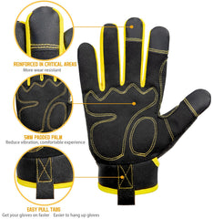 Padded palm with EVA padding on gloves