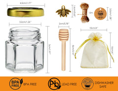 DnayDkiy Mini Honey Pot 1.5oz glass jar close up