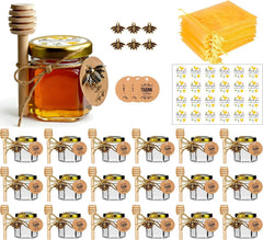 DnayDkiy Mini Honey Pot 20pack glass jars with dipper and lids