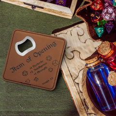 Opening DND coaster bottle opener product size 4x4 inch