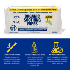 Front view of Doctor Butler's wipes 1 pack packaging