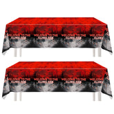 DodelyGz Stranger Things Tableclovers 2 pack red and black tablecloths 108x54 inches