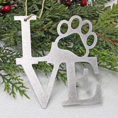 Made in USA aluminum ornament for Christmas tree decor matte finish
