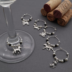 Dachshund Mongrel I love dogs charm included in gift box of six
