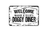 8x12 doggy diner sign metal wall art