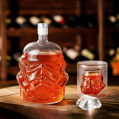 Carefe whiskey decanter glasses pair in clear borosilicate