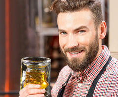 Transparent flask style whisky glasses by Doiaz