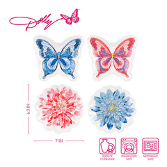 Dolly Parton accent dessert plates featuring mosaic design