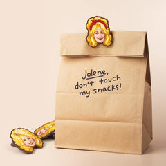 Dolly-inspired bag clips with durable stainless steel springs