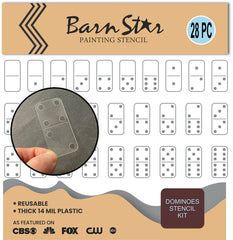 Dominoes stencil kit components