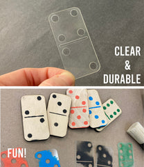 Standard size domino stencil template laid out