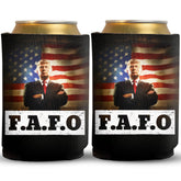 Two pack of I Donald J Trump Can Coolers for 12oz cans