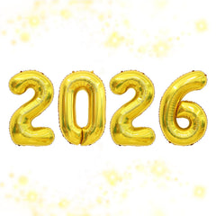 Doneace 2026 Balloons gold 32 inch number balloons set with straw