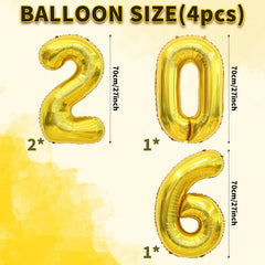 Doneace 2026 Balloons 2026 number balloons 32 inch