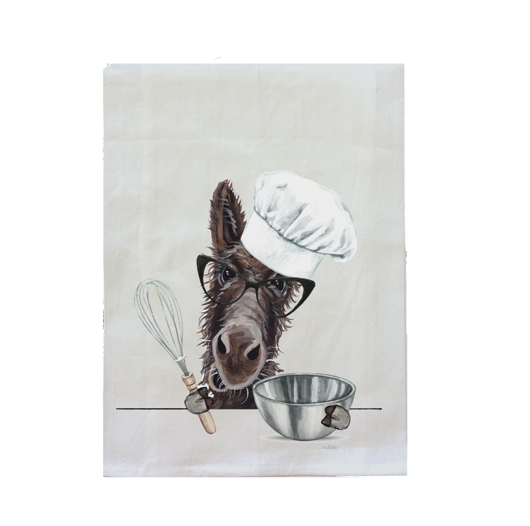 Donkey Tea Towel with original artwork by NC artist Lee Keller