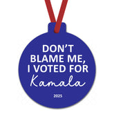 Kamala Harris Christmas ornament double sided aluminum keepsake