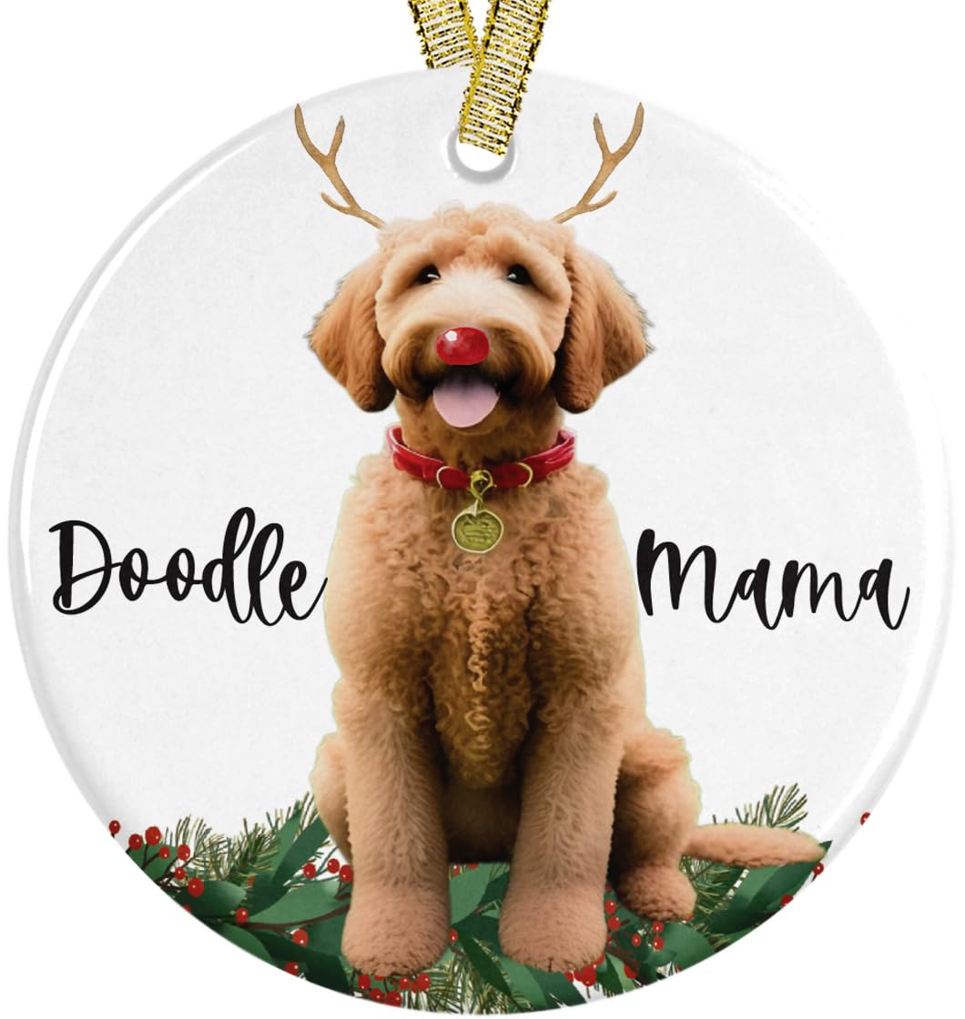 Doodle Mama Ornament 2025 ceramic ornament front view