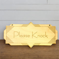 Door sign wall decor crafted from real wood 4x8