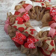 Door wreath 24 inch round ideal for Valentine decor