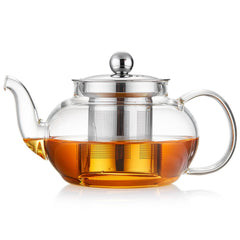 DOPUDO small glass teapot with infuser compact design