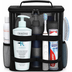 Dorm Room Essentials for Guys Girls mesh shower caddy main compartment