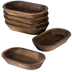 oval wooden dough bowls rustic decor