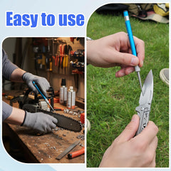 Double-headed retractable knife sharpening pen
