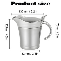 Double insulated gravy boat ready for hot or cold sauces