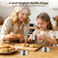 Nonstick muffin rings dishwasher safe for easy release
