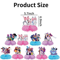 double-sided 3D honeycomb decorations 5.7 × 6.9 inches