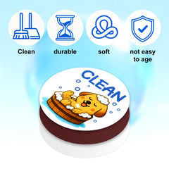 Puppy design with clean side and dirty side on magnet