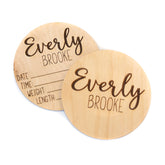 Double Sided Newborn Announcement Sign for Hospital wooden sign laser engraved on birch plywood