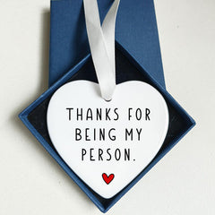 Gift box packaged heart keepsake ready for gifting