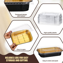 Double thick aluminum baking pans for meal prep and takeout
