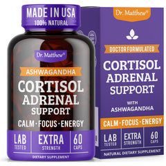 Dr Matthew Cortisol Reducer for Weight Loss bottle label