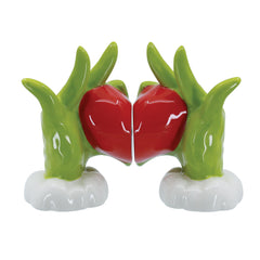 Dr Seuss Grinch salt and pepper shakers ceramic stoneware