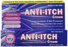 dr sheffield anti itch cream histamine blocker 1.25 oz tube