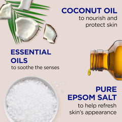 Dr Teal's Foaming Bath Pure Epsom Salt bottle close up
