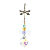 Dragonfly sun catcher with 20mm AB Asfour crystal sphere