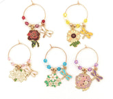 Dragonfly wine charms for summer parties